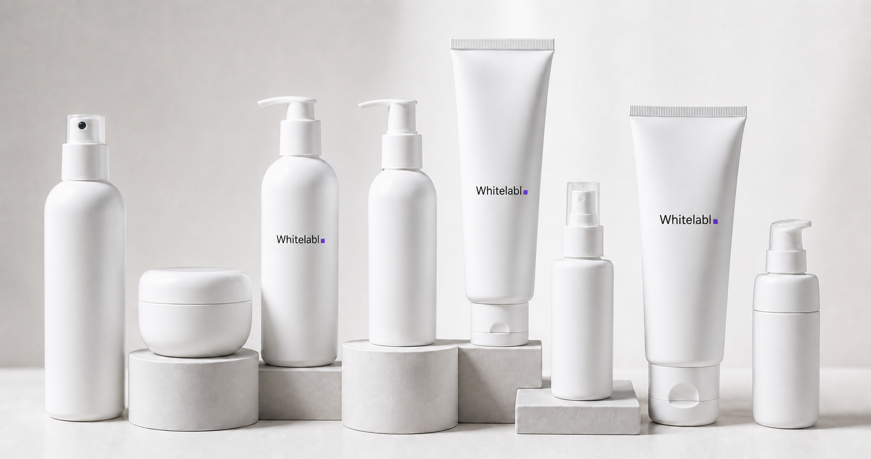 Whitelabl private label skincare and haircare packaging options